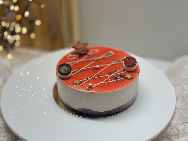 Stoofperen bavaroise taartje kerst